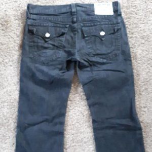True Religion mens jeans black RICKY STRAIGHT BIG